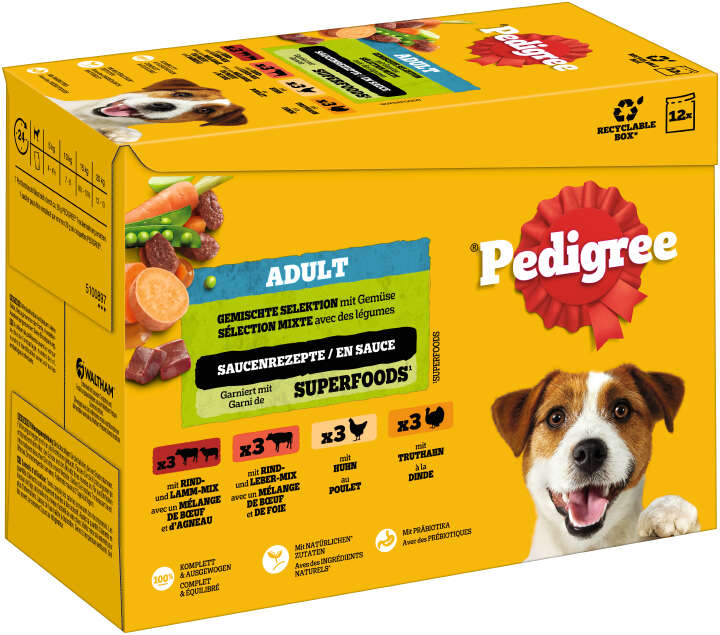 Pedigree Hunde-Nassfutter Adult Gemischte Selektion in Sauce